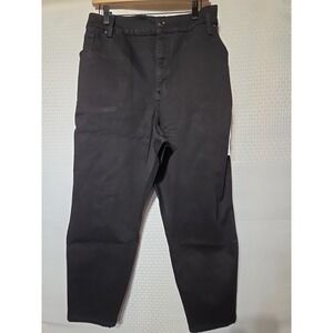 NWT Terra & Sky Black Denim Jeans Size 26W Petite Skinny High Rise